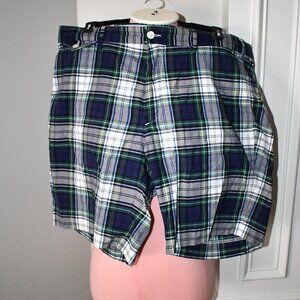 Ralph Lauren 8" SLIM Fit Men Blue Plaid Shorts in Size 36 Great Condition Detail